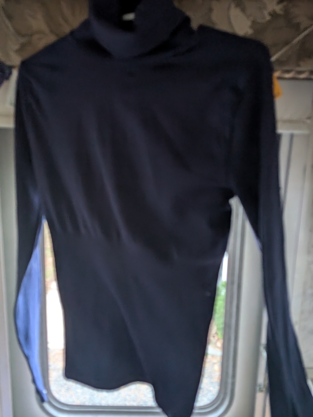 bebe Black Long-Sleeve Turtleneck Top